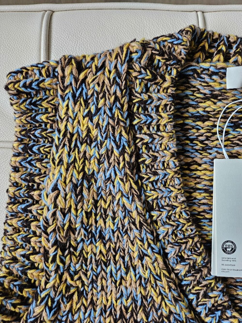 NWT COS CHUNKY HAND-KNIT WOOL VEST - XS/S, Multi-Color - Picture 8 of 12